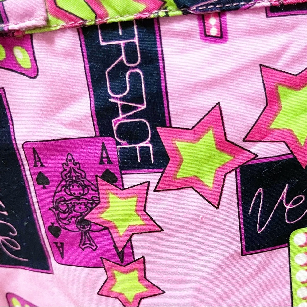 Authentic Versace RARE NWT Vintage Y2K Pink Vegas Star Mini Skirt - Picture 6 of 12